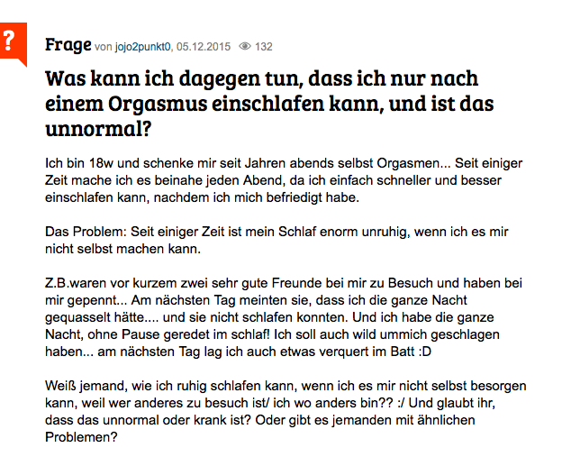 Die dümmsten perversen fragen