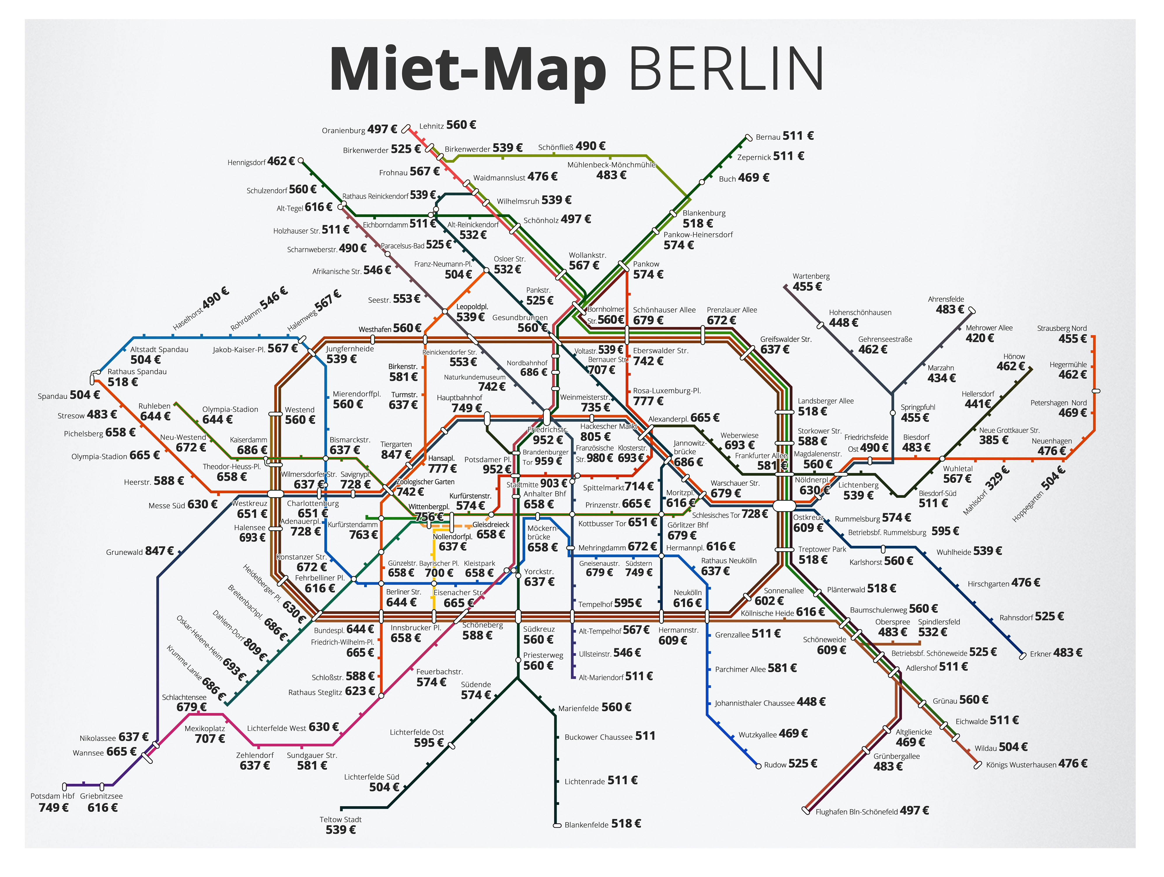 Das Berliner Streckennetz als Mieten-Fahrplan | Mit Vergnügen Berlin